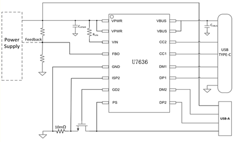 U7636應(yīng)用簡(jiǎn)圖